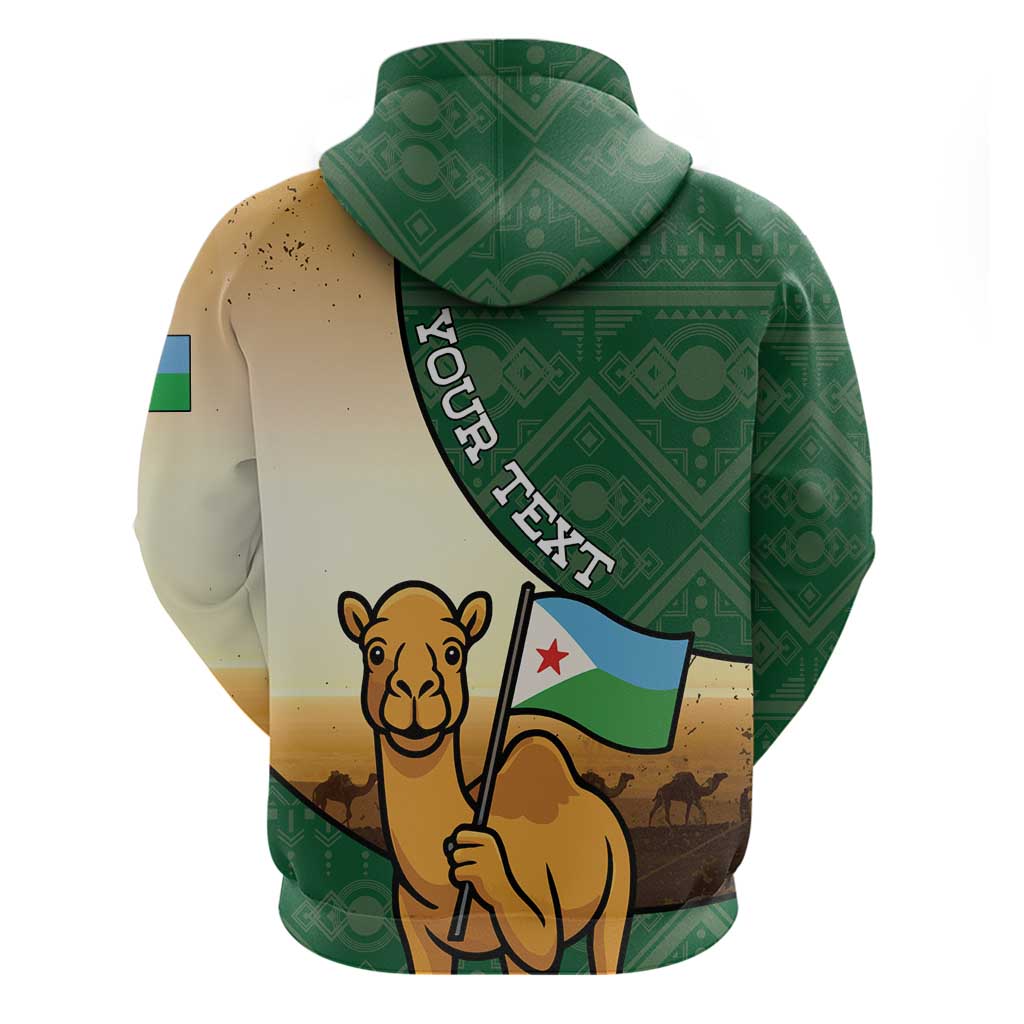Personalized Djibouti Hoodie Camel Holding Jabuuti Flag DT05