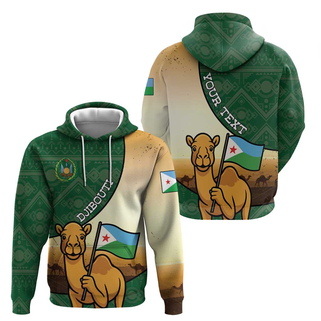 Personalized Djibouti Hoodie Camel Holding Jabuuti Flag DT05