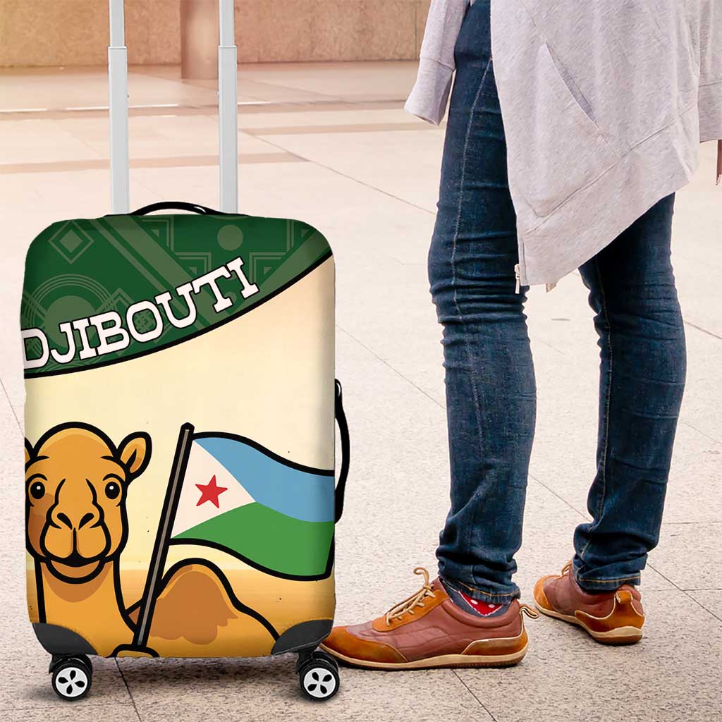 Djibouti Luggage Cover Camel Holding Jabuuti Flag DT05