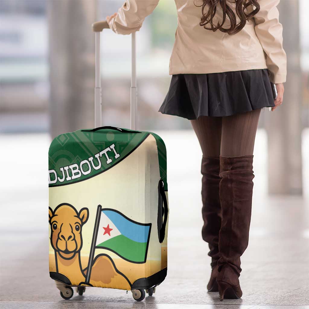 Djibouti Luggage Cover Camel Holding Jabuuti Flag DT05