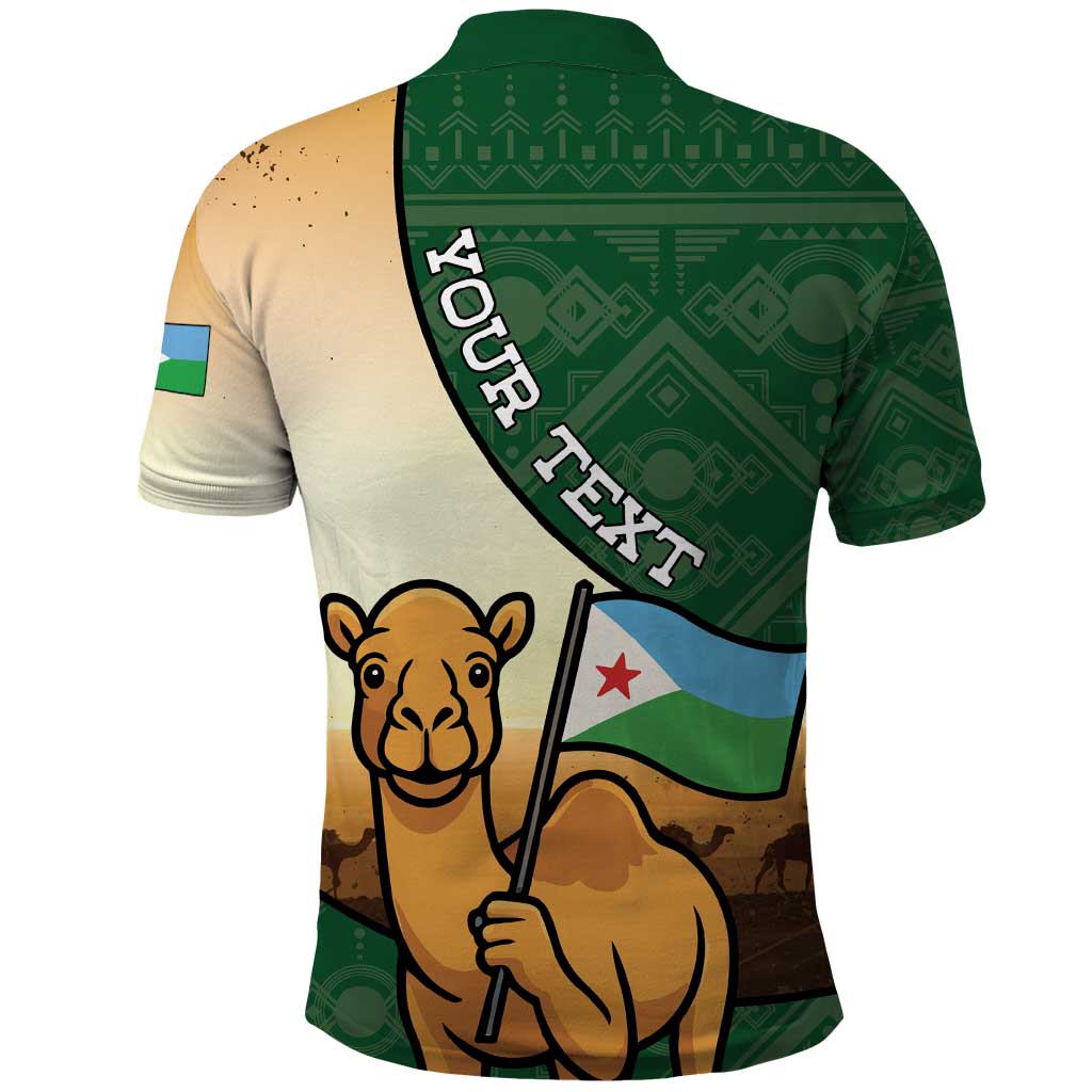 Personalized Djibouti Polo Shirt Camel Holding Jabuuti Flag DT05