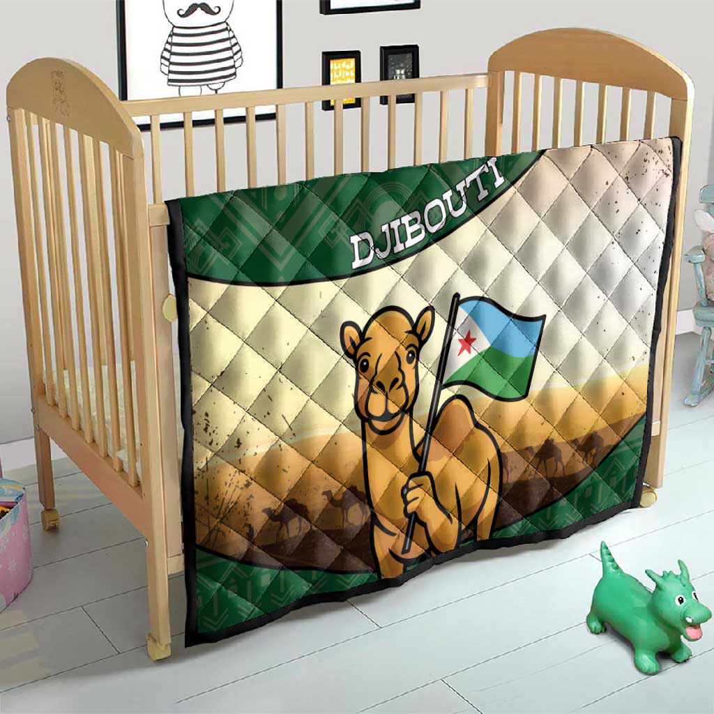 African Djibouti Quilt Camel Holding Jabuuti Flag DT05