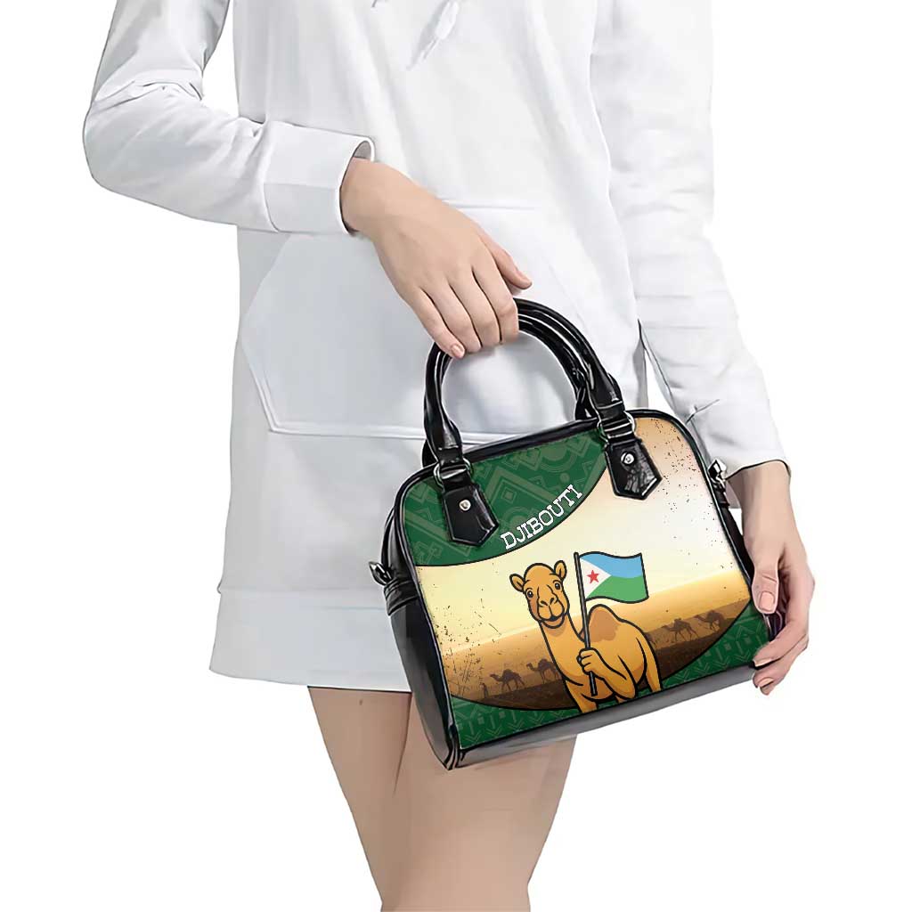 Djibouti Shoulder Handbag Camel Holding Jabuuti Flag DT05