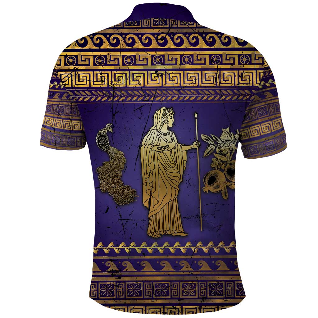 Hera Polo Shirt Goddess With Ancient Greek Pattern DT05