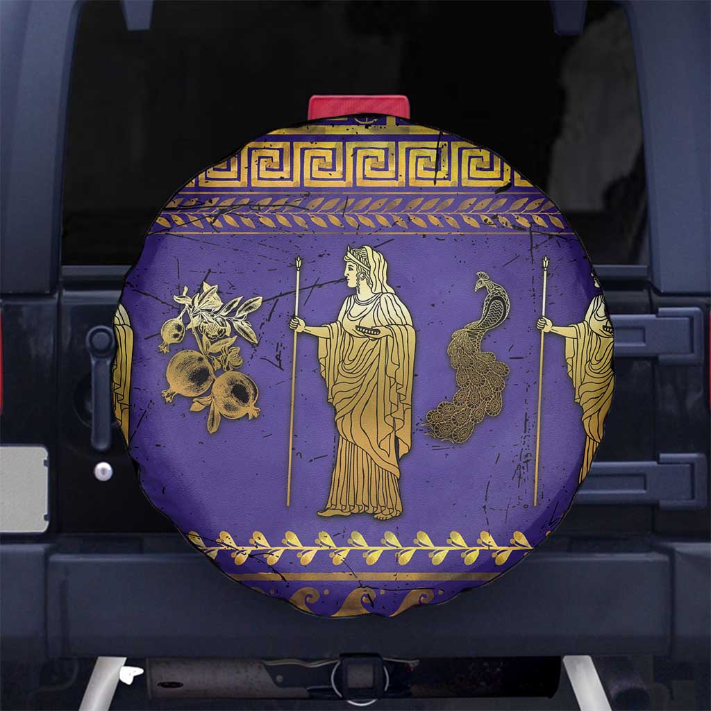 Hera Spare Tire Cover Goddess With Ancient Greek Pattern DT05