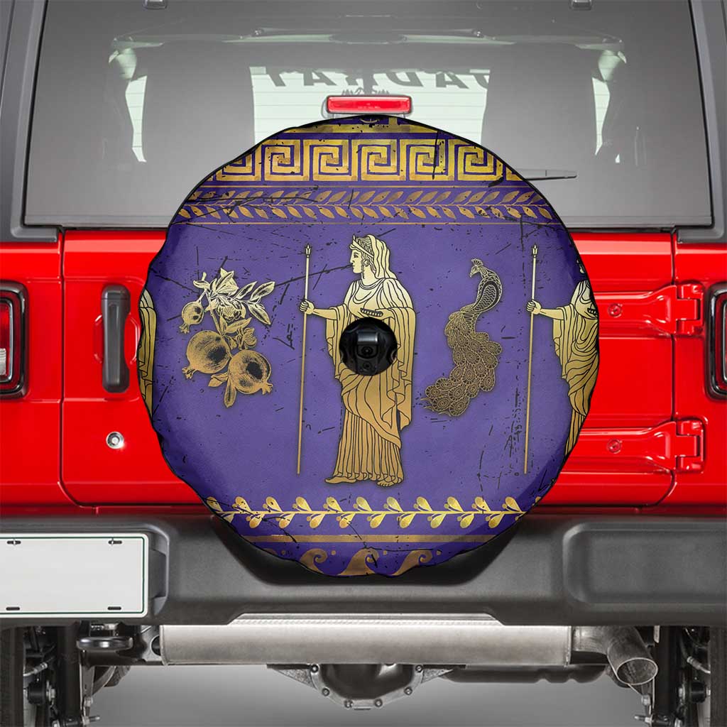 Hera Spare Tire Cover Goddess With Ancient Greek Pattern DT05
