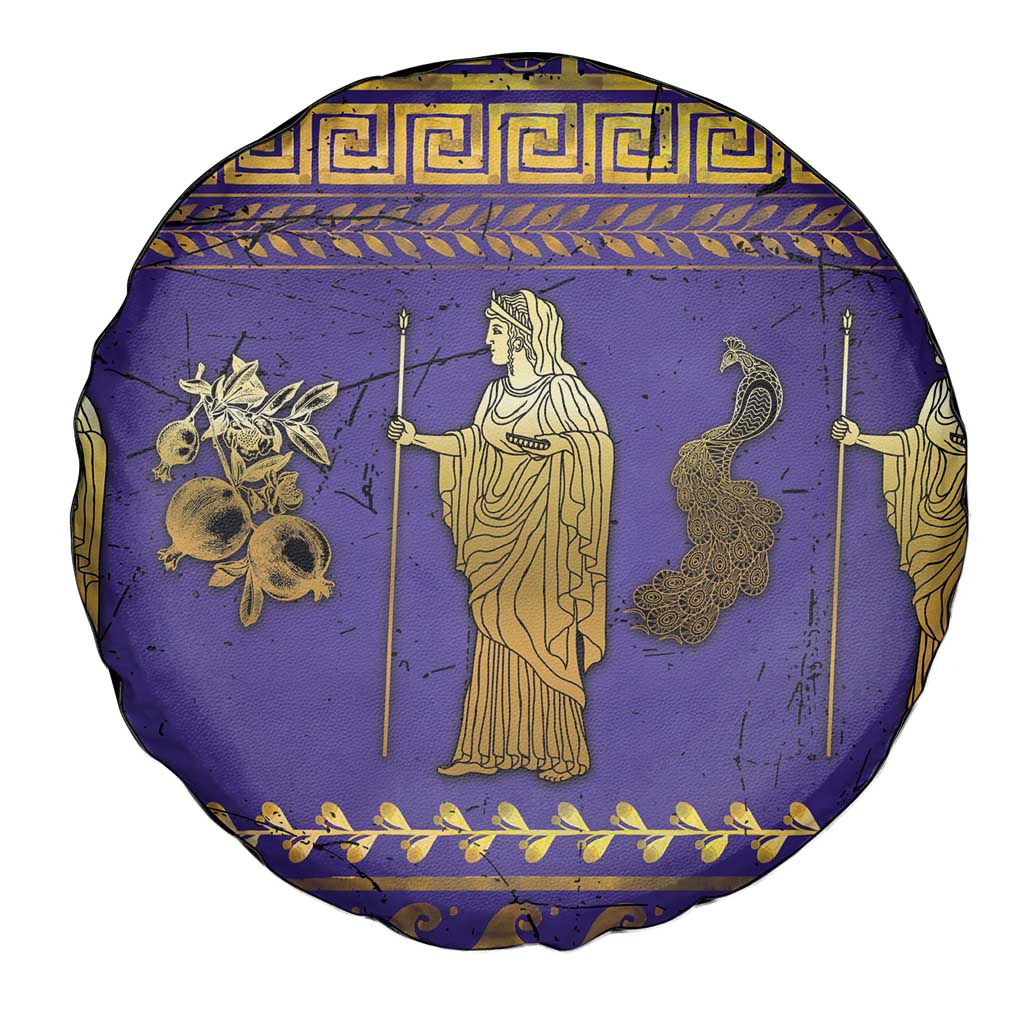 Hera Spare Tire Cover Goddess With Ancient Greek Pattern DT05
