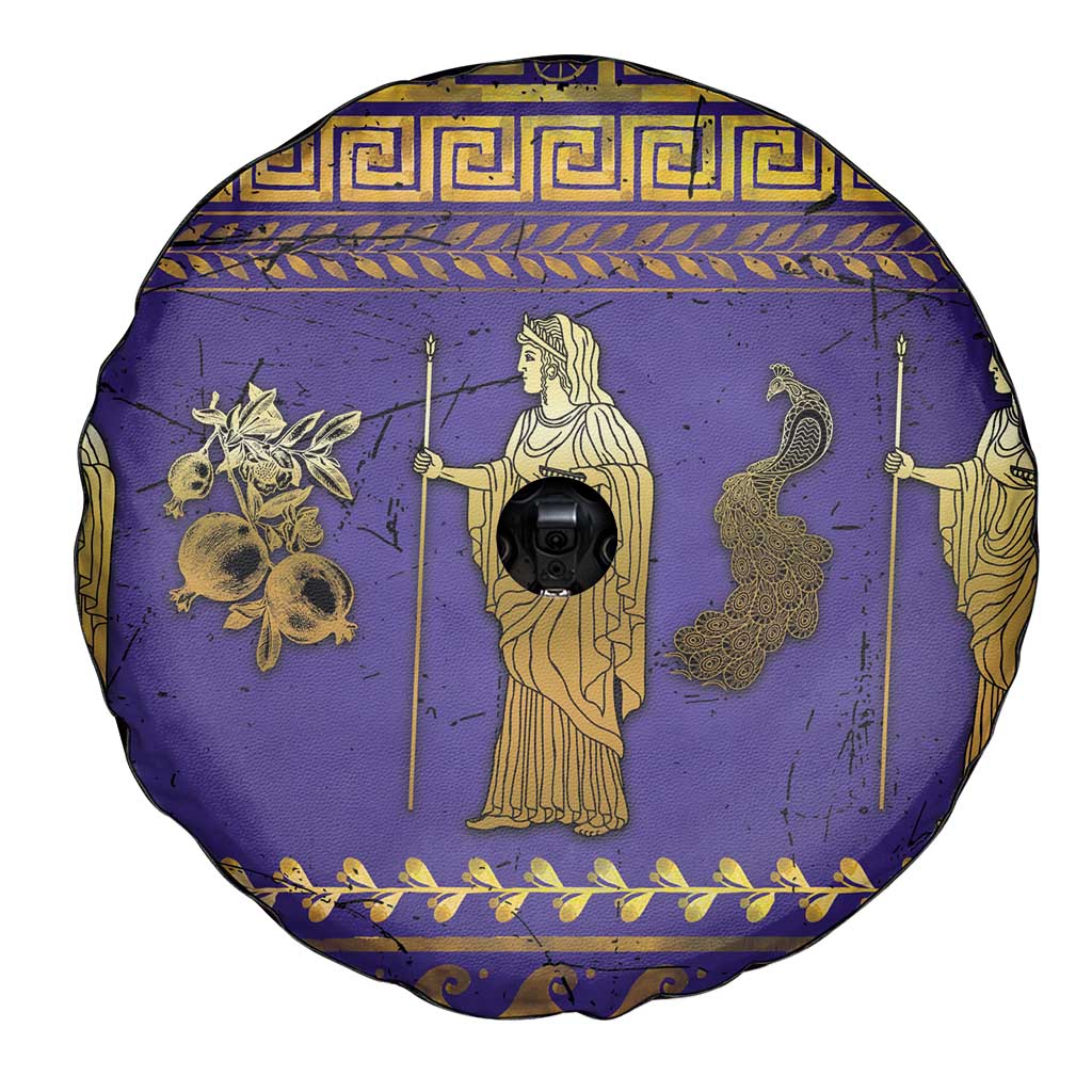 Hera Spare Tire Cover Goddess With Ancient Greek Pattern DT05