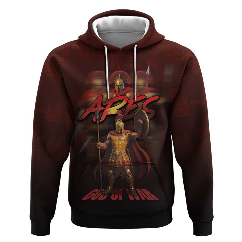 Ancient Greek Ares Hoodie God Of War And Courage DT05