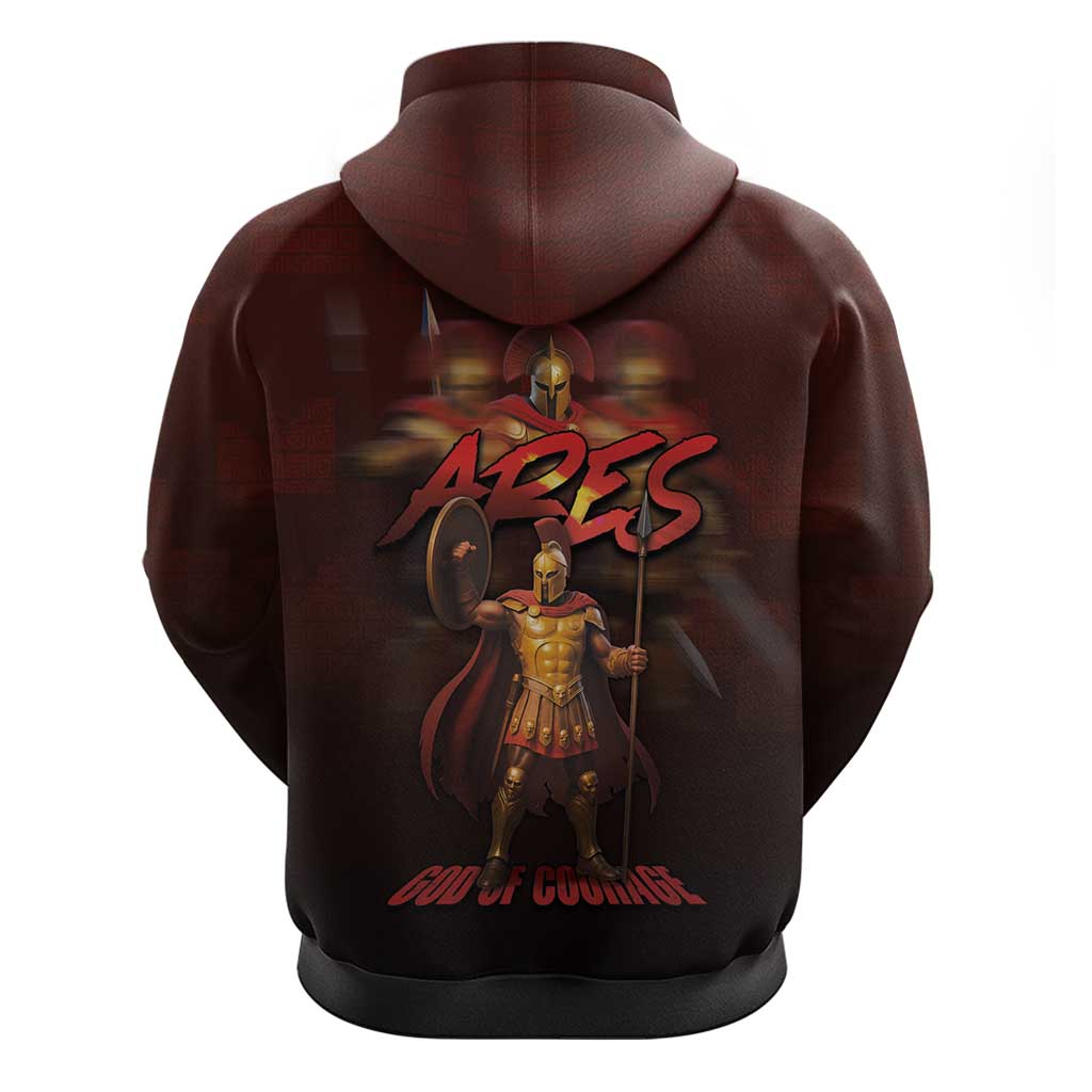 Ancient Greek Ares Hoodie God Of War And Courage DT05