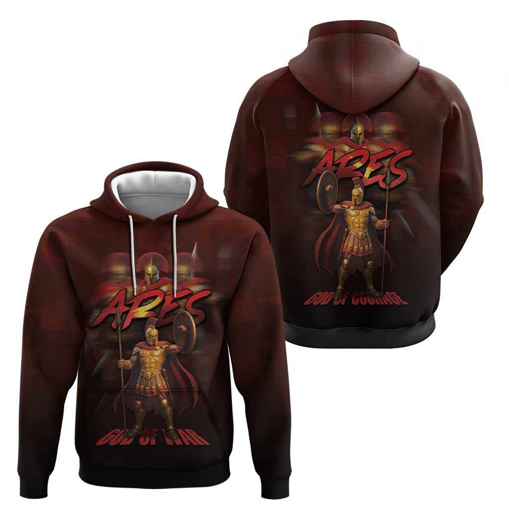 Ancient Greek Ares Hoodie God Of War And Courage DT05
