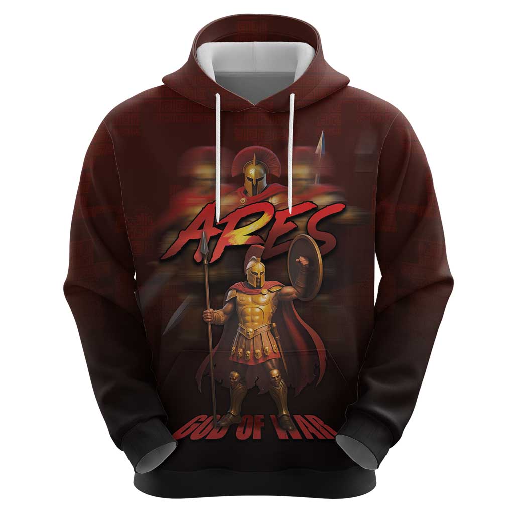 Ancient Greek Ares Hoodie God Of War And Courage DT05