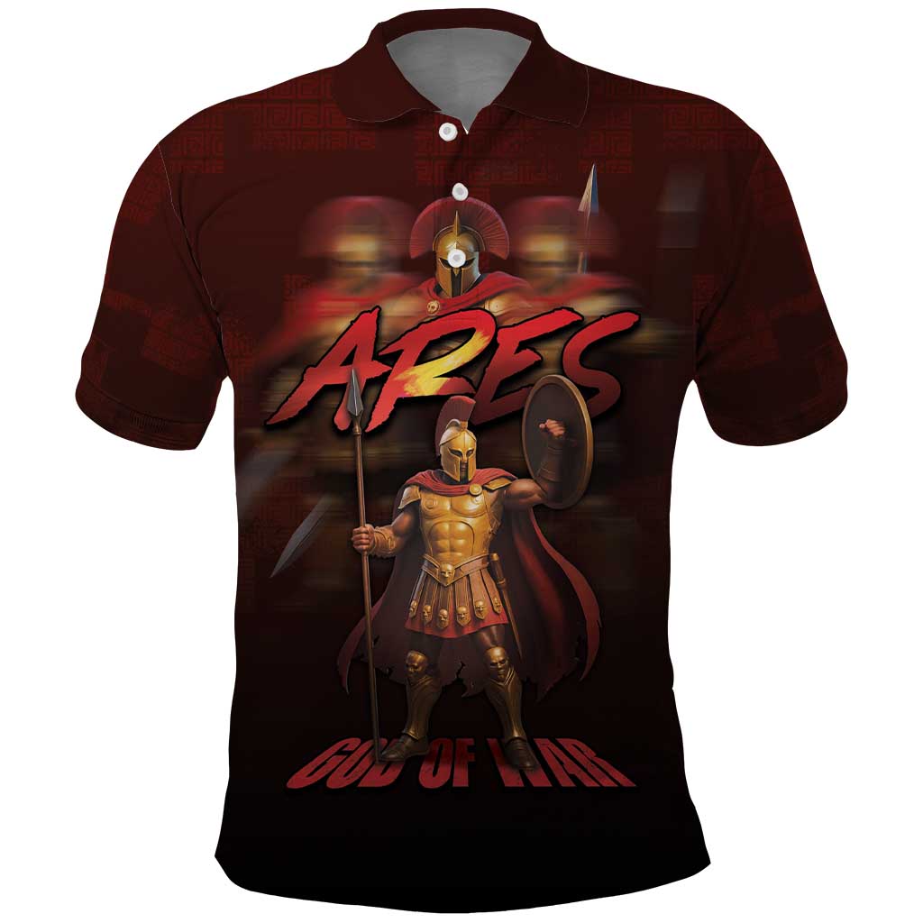 Ancient Greek Ares Polo Shirt God Of War And Courage DT05