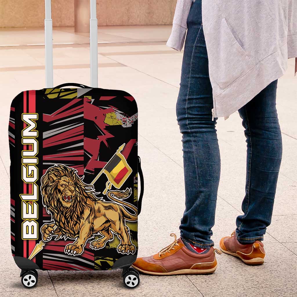 Belgium Luggage Cover Lion Holding Flag DT05