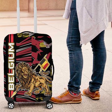 Belgium Luggage Cover Lion Holding Flag DT05
