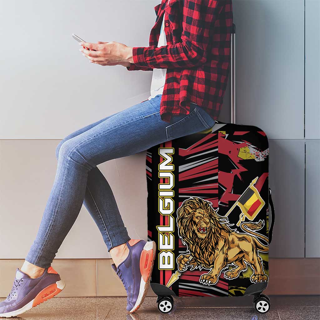Belgium Luggage Cover Lion Holding Flag DT05