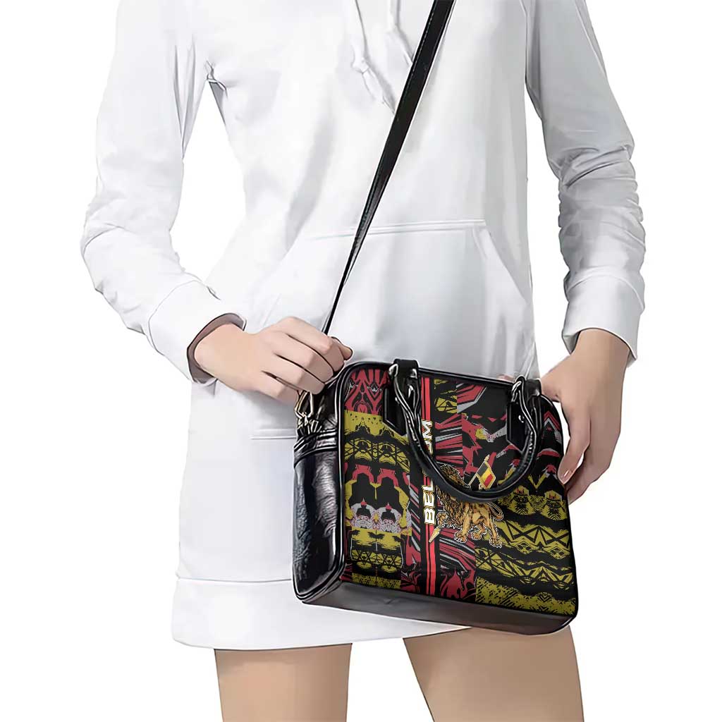 Belgium Shoulder Handbag Lion Holding Flag DT05