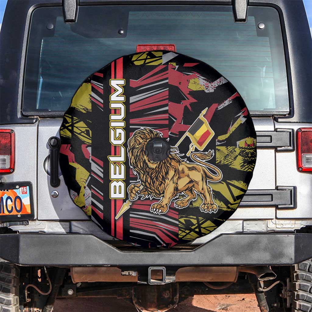 Belgium Spare Tire Cover Lion Holding Flag DT05