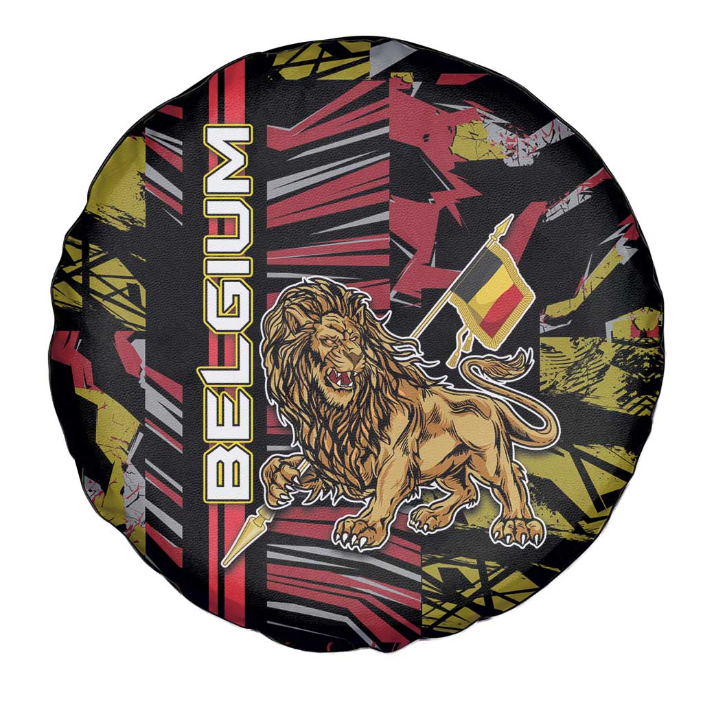 Belgium Spare Tire Cover Lion Holding Flag DT05