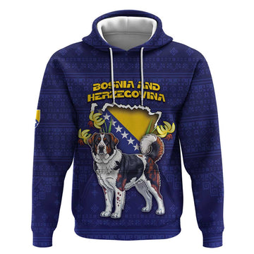 Personalized Bosnia And Herzegovina Hoodie The Tornjak With Lilium Bosniacum DT05