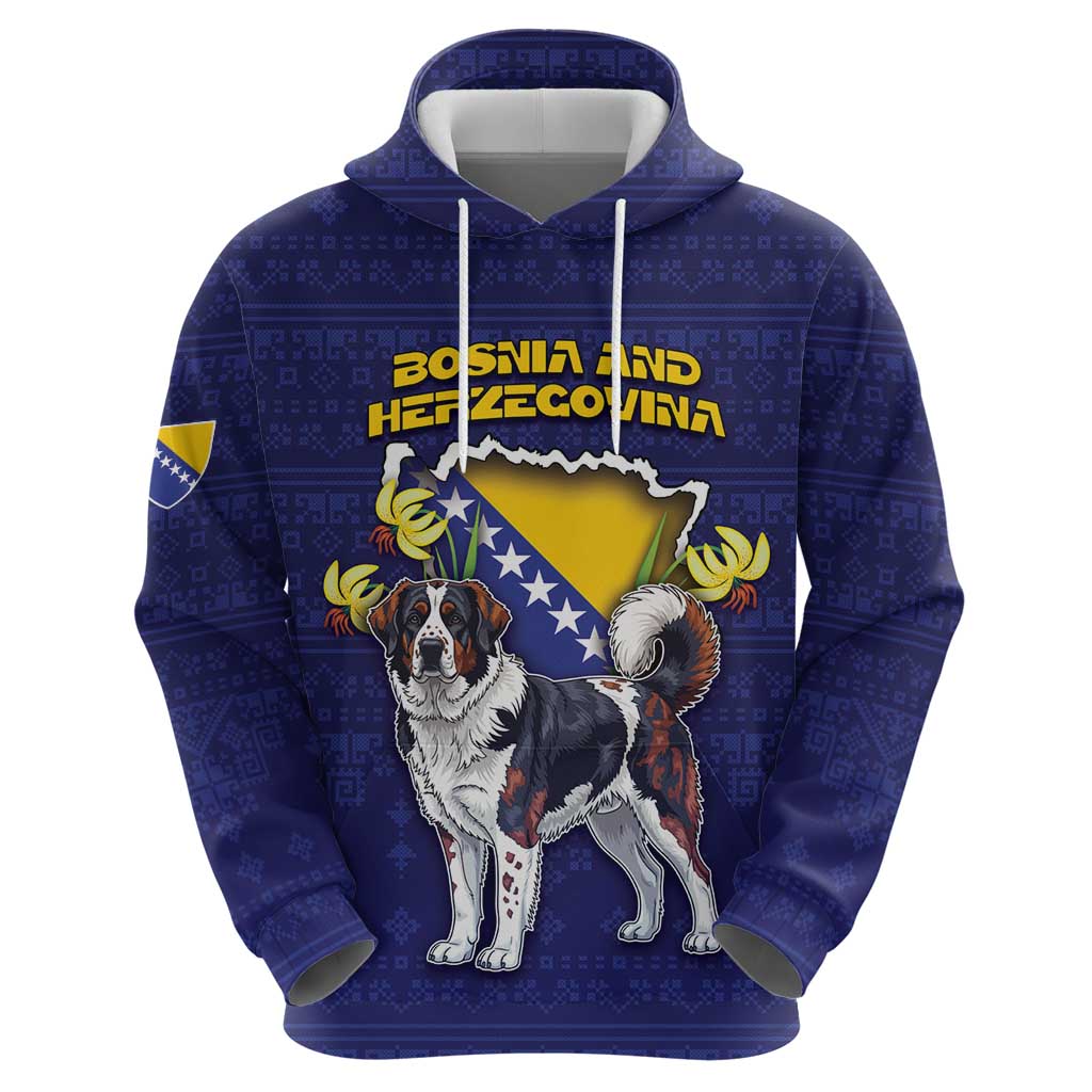 Personalized Bosnia And Herzegovina Hoodie The Tornjak With Lilium Bosniacum DT05