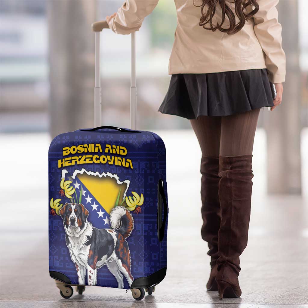 Bosnia And Herzegovina Luggage Cover The Tornjak With Lilium Bosniacum DT05