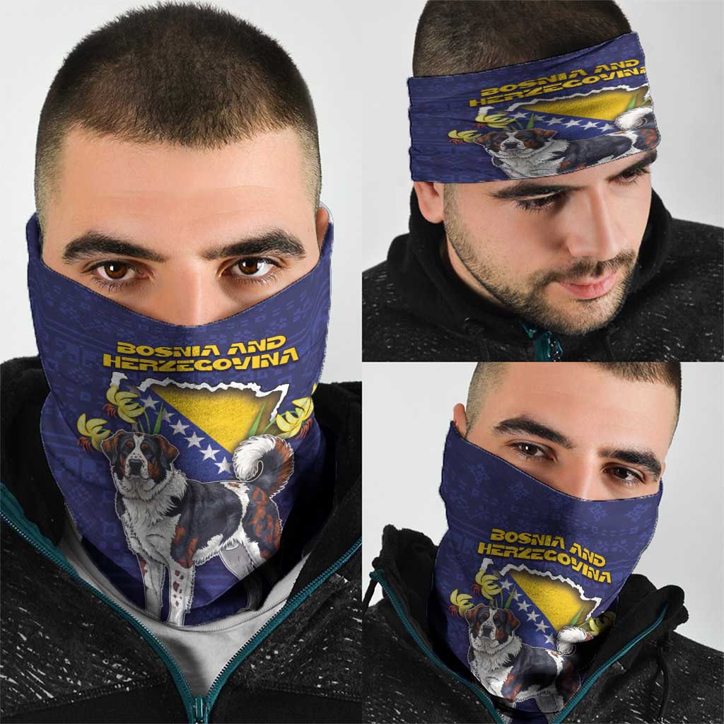 Bosnia And Herzegovina Neck Gaiter The Tornjak With Lilium Bosniacum DT05