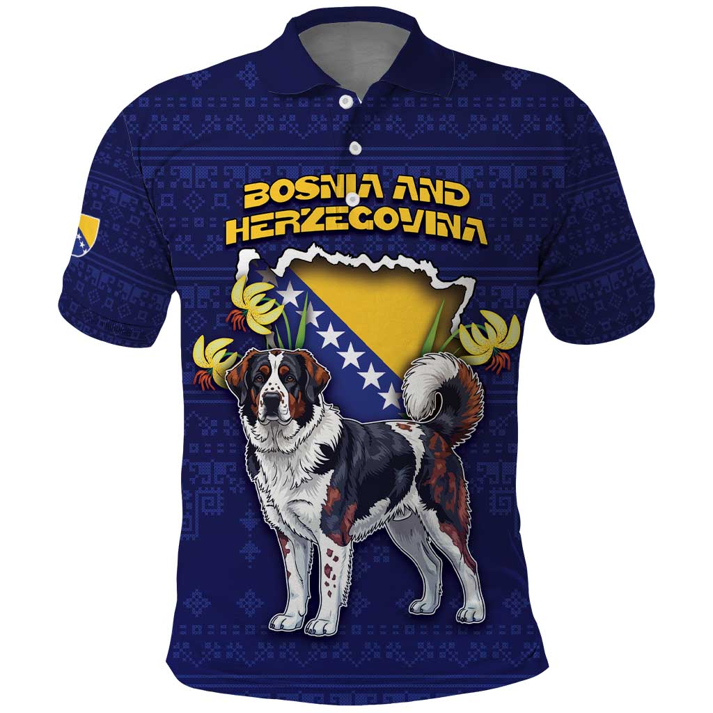 Personalized Bosnia And Herzegovina Polo Shirt The Tornjak With Lilium Bosniacum DT05