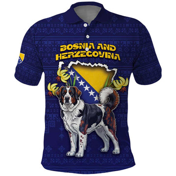 Personalized Bosnia And Herzegovina Polo Shirt The Tornjak With Lilium Bosniacum DT05