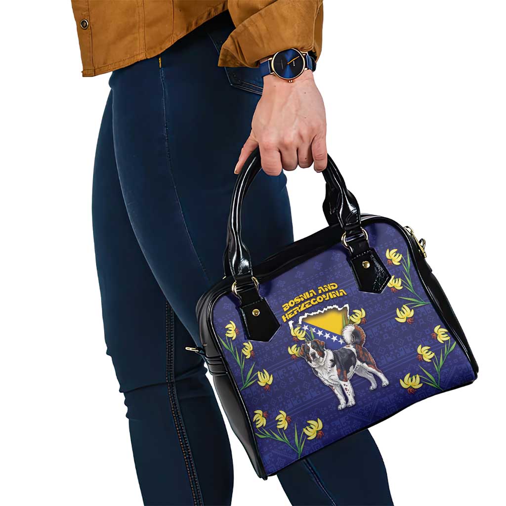 Bosnia And Herzegovina Shoulder Handbag The Tornjak With Lilium Bosniacum DT05