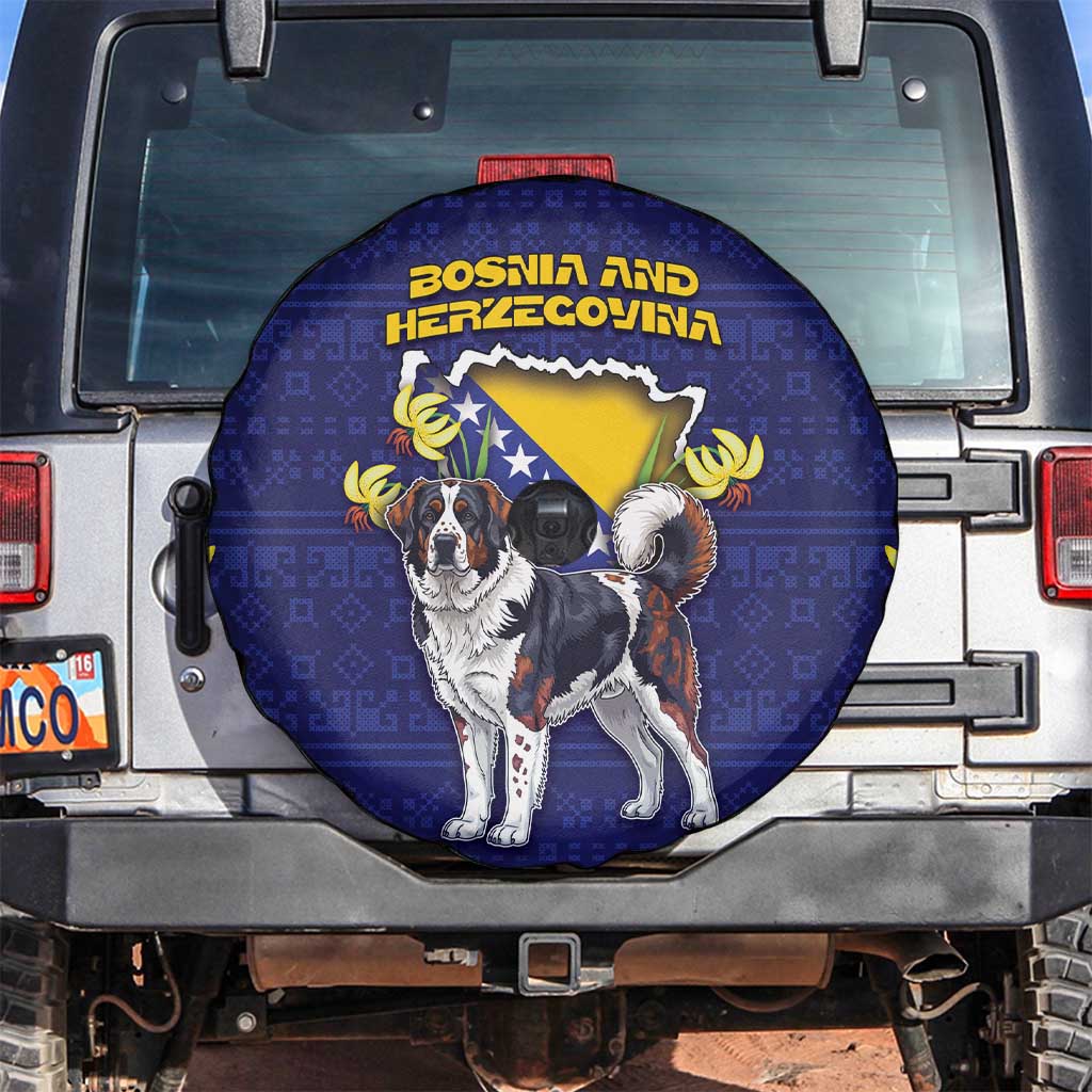 Bosnia And Herzegovina Spare Tire Cover The Tornjak With Lilium Bosniacum DT05