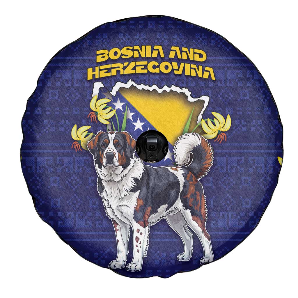 Bosnia And Herzegovina Spare Tire Cover The Tornjak With Lilium Bosniacum DT05