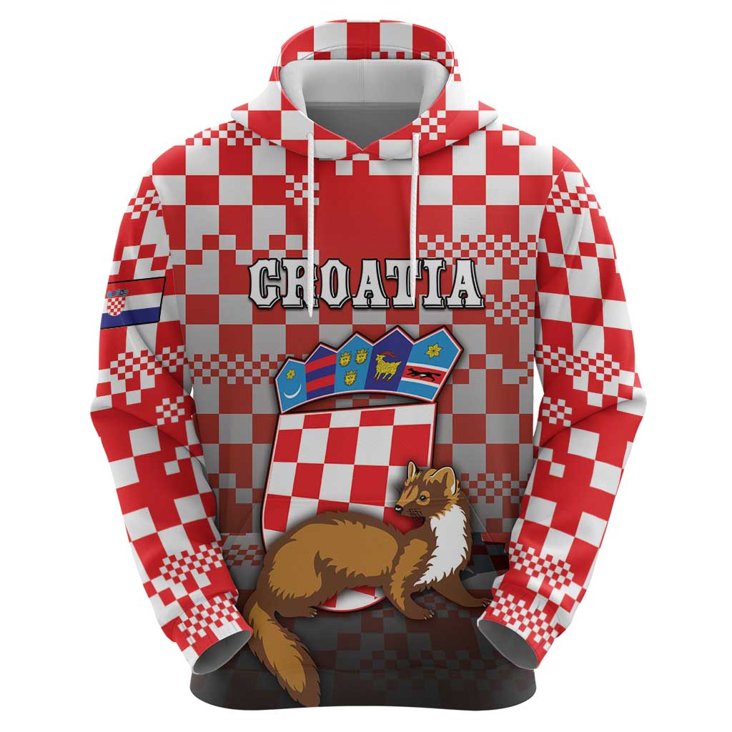 Personalized Croatia Hoodie Kuna Zlatica With Symbol DT05