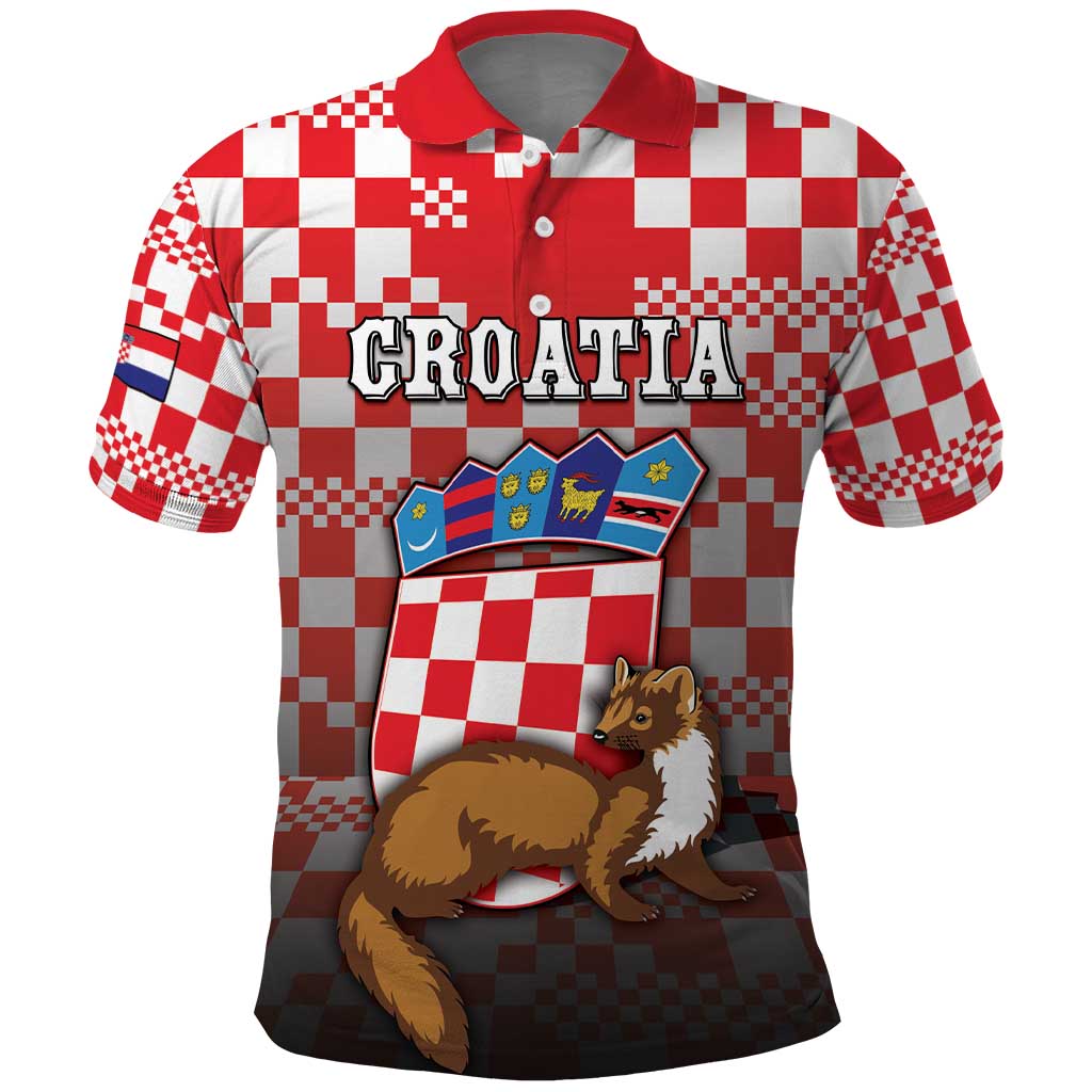 Personalized Croatia Polo Shirt Kuna Zlatica With Symbol DT05