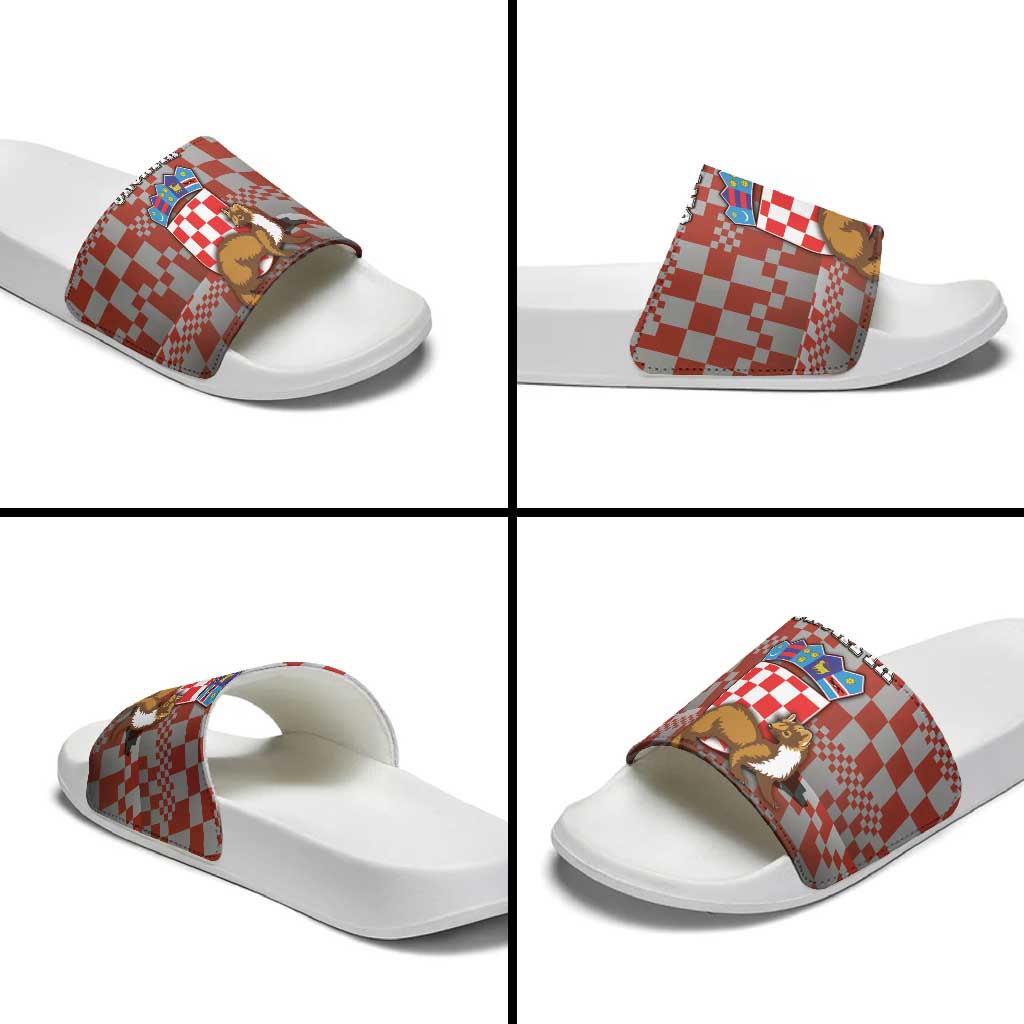 Croatia Slide Sandals Kuna Zlatica With Symbol DT05