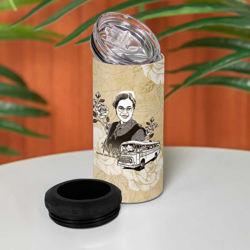 Nah Rosa Parks African 4 in 1 Can Cooler Tumbler Black Women History DT05