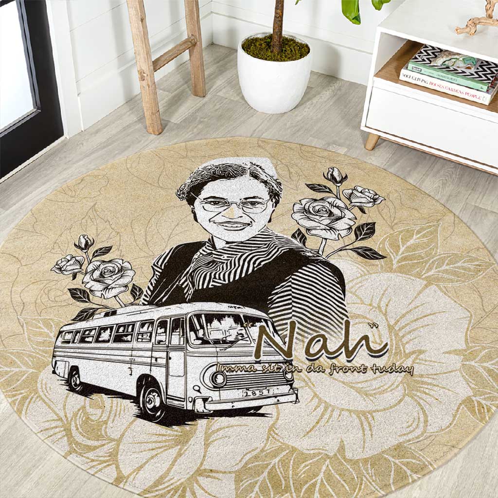 Nah Rosa Parks African Round Carpet Black Women History DT05