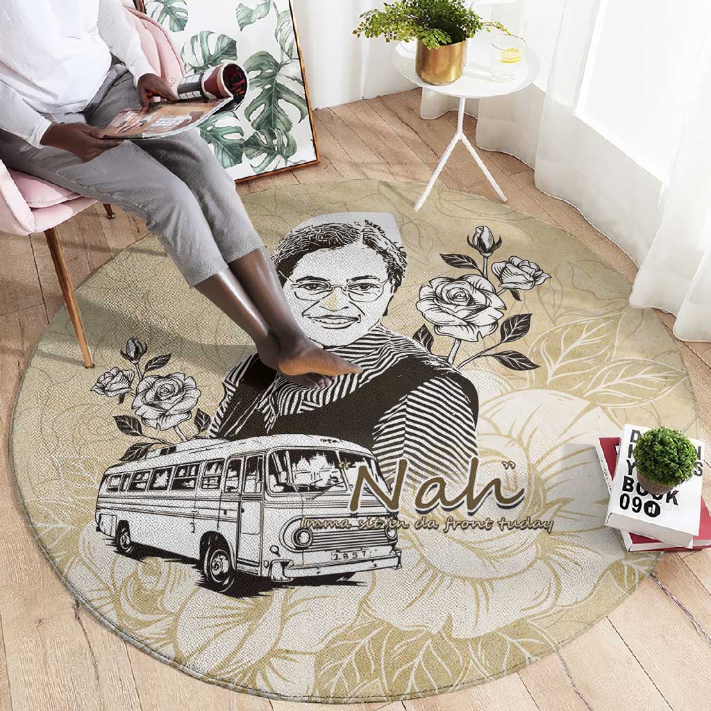 Nah Rosa Parks African Round Carpet Black Women History DT05