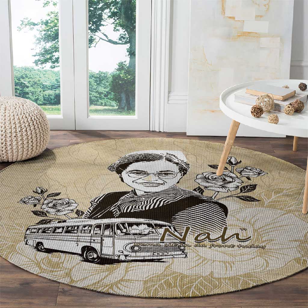 Nah Rosa Parks African Round Carpet Black Women History DT05