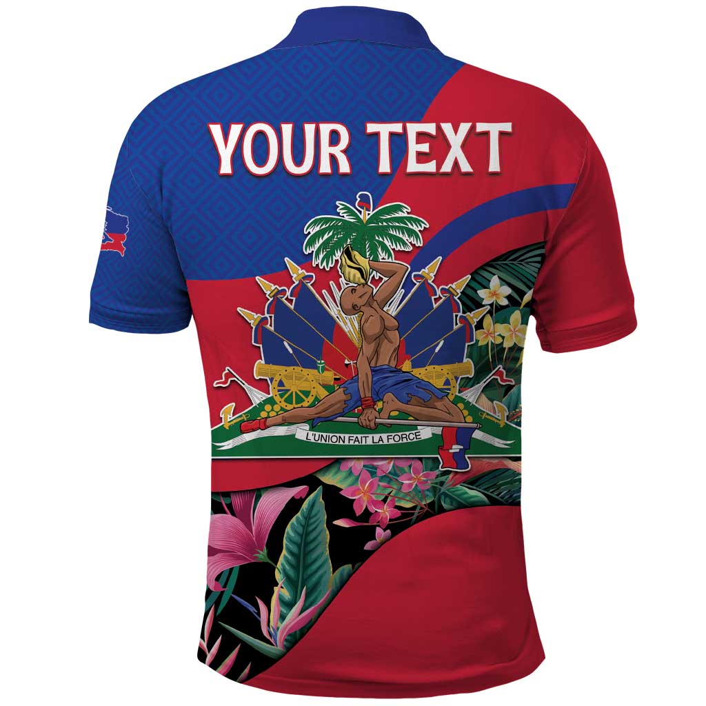 Personalized Haiti Polo Shirt Tropical Hibiscus Flowers DT05