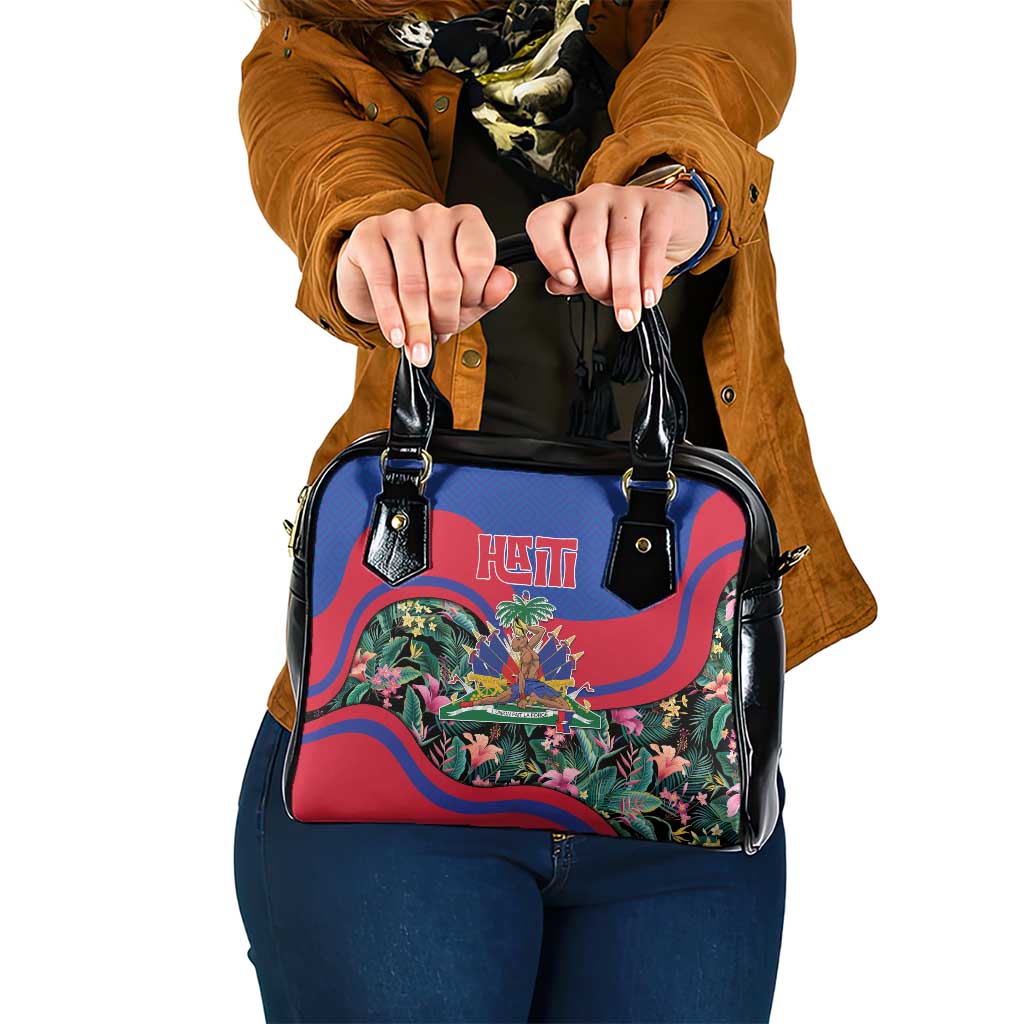 Personalized Haiti Shoulder Handbag Tropical Hibiscus Flowers DT05