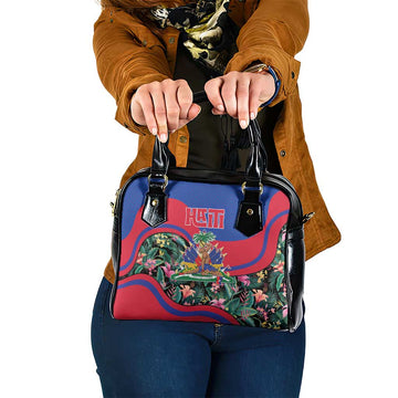 Personalized Haiti Shoulder Handbag Tropical Hibiscus Flowers DT05