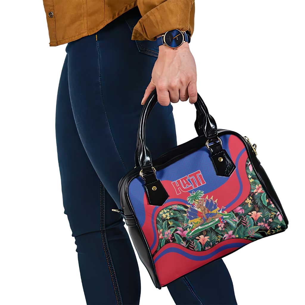 Personalized Haiti Shoulder Handbag Tropical Hibiscus Flowers DT05