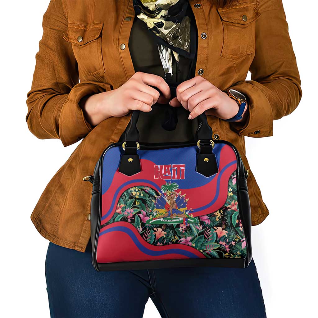 Personalized Haiti Shoulder Handbag Tropical Hibiscus Flowers DT05