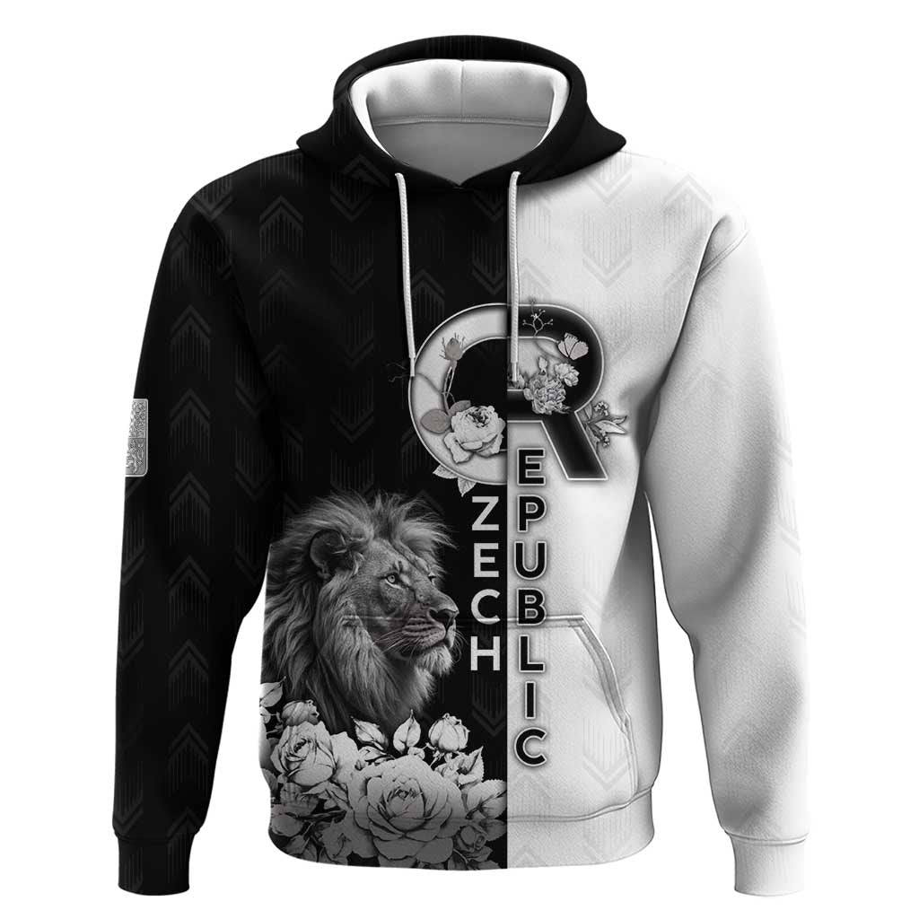 Czech Republic Hoodie White Lion With Rose DT05