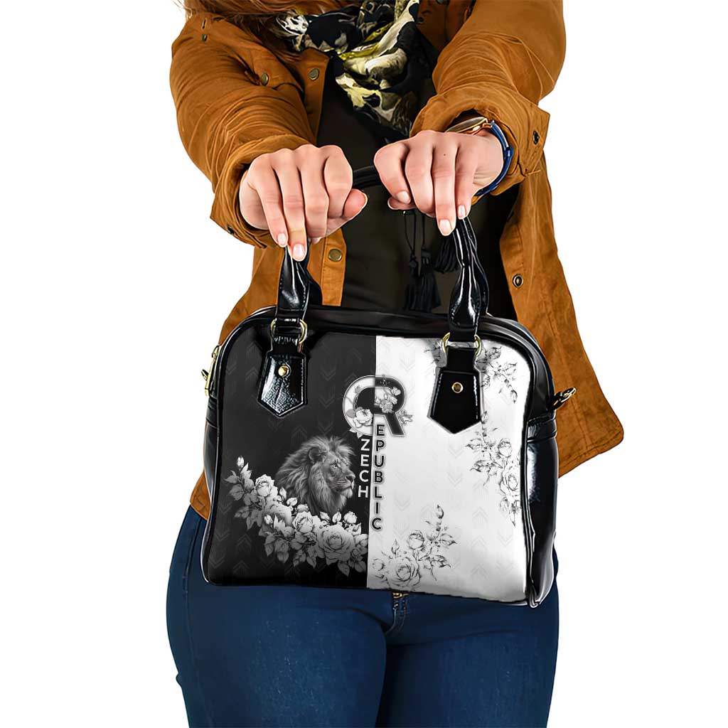 Czech Republic Shoulder Handbag White Lion With Rose DT05