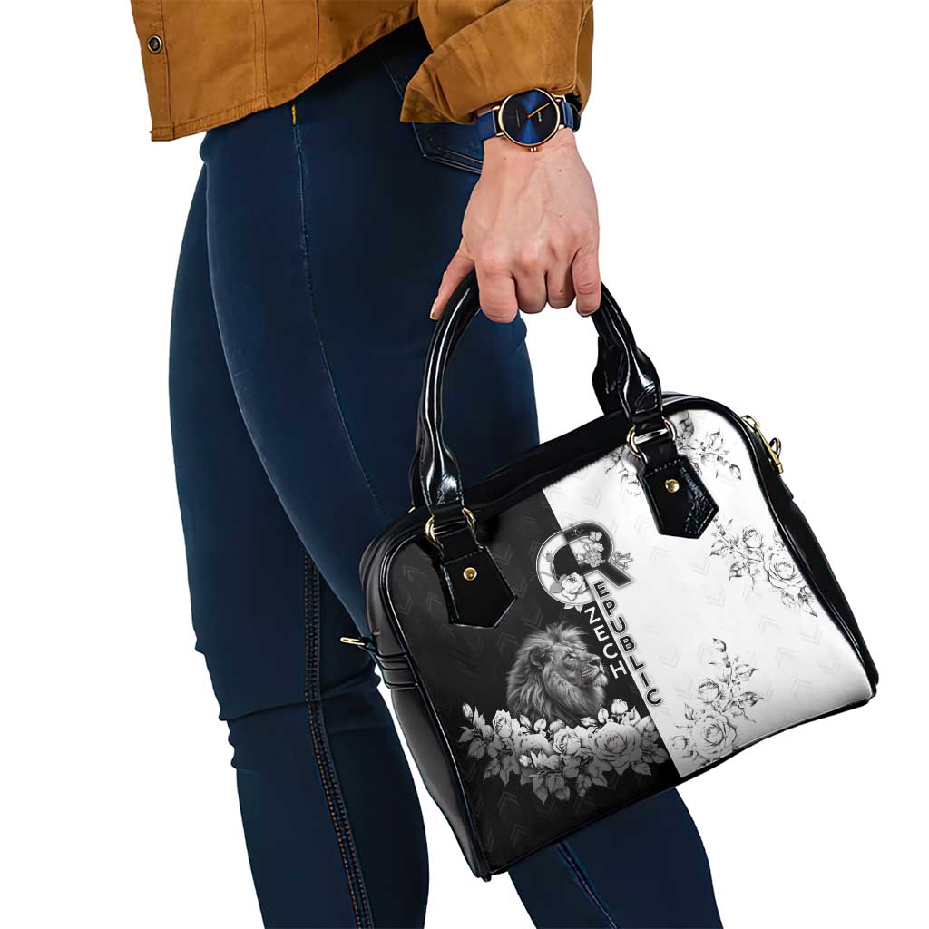 Czech Republic Shoulder Handbag White Lion With Rose DT05