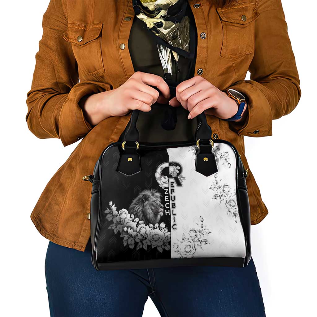 Czech Republic Shoulder Handbag White Lion With Rose DT05
