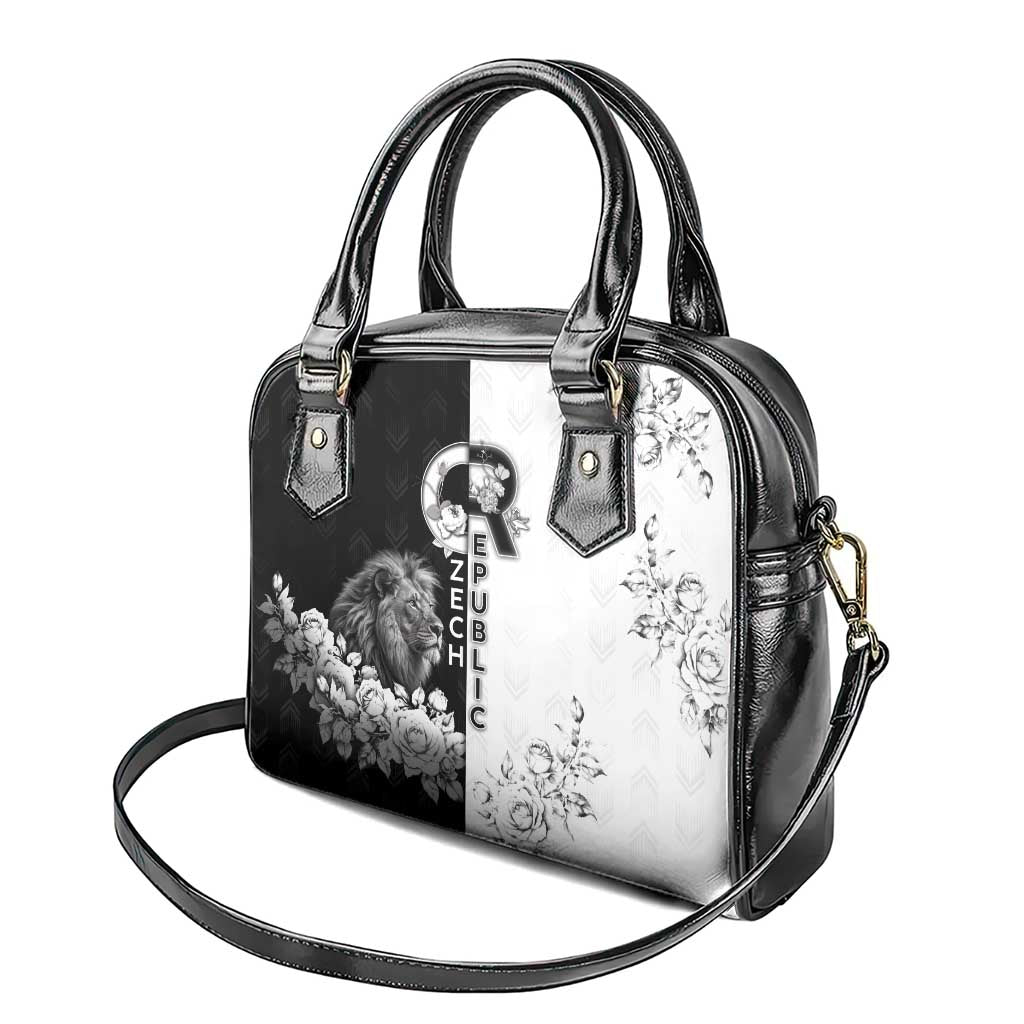 Czech Republic Shoulder Handbag White Lion With Rose DT05