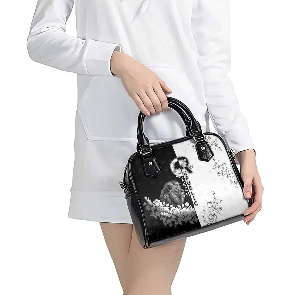 Czech Republic Shoulder Handbag White Lion With Rose DT05